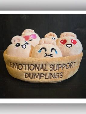 Emotional Support Dumplings by Relatable New In Sealed Package Plush Emoji Cute